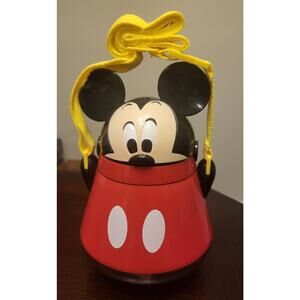 Disney Mickey Mouse Flip Top Canteen Cup No Spills Kids Water Bottle with Straw